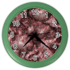 Alien Dna Red Color Wall Clocks