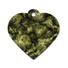 Alien Dna Green Dog Tag Heart (two Sides) by ImpressiveMoments