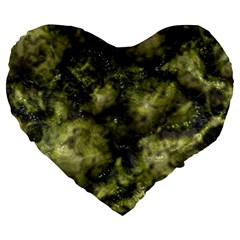 Alien Dna Green Large 19  Premium Heart Shape Cushions