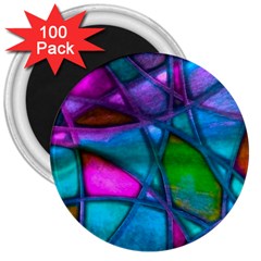 Imposant Abstract Teal 3  Magnets (100 Pack)