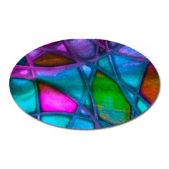 Imposant Abstract Teal Oval Magnet by ImpressiveMoments