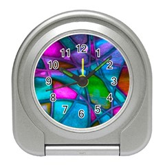 Imposant Abstract Teal Travel Alarm Clocks