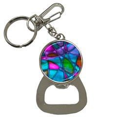 Imposant Abstract Teal Bottle Opener Key Chains