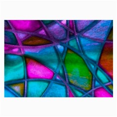 Imposant Abstract Teal Large Glasses Cloth