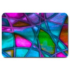 Imposant Abstract Teal Large Doormat 