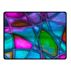 Imposant Abstract Teal Fleece Blanket (small)