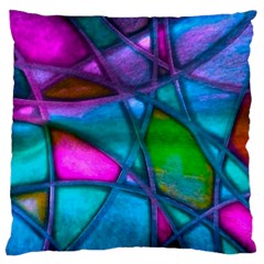 Imposant Abstract Teal Large Cushion Cases (one Side)  by ImpressiveMoments