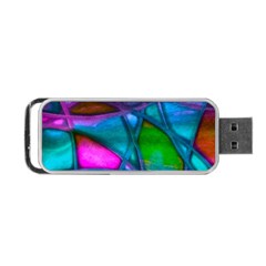 Imposant Abstract Teal Portable Usb Flash (two Sides)