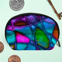 Imposant Abstract Teal Accessory Pouches (large) 