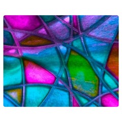 Imposant Abstract Teal Double Sided Flano Blanket (medium) 