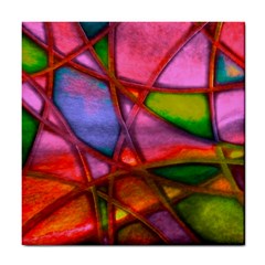 Imposant Abstract Red Tile Coasters