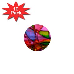 Imposant Abstract Red 1  Mini Magnet (10 Pack) 