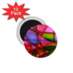 Imposant Abstract Red 1 75  Magnets (10 Pack) 