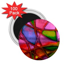 Imposant Abstract Red 2 25  Magnets (100 Pack) 