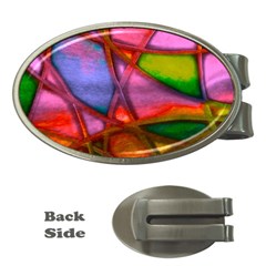 Imposant Abstract Red Money Clips (oval) 