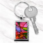 Imposant Abstract Red Key Chains (Rectangle)  Front