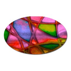 Imposant Abstract Red Oval Magnet