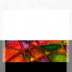 Imposant Abstract Red Rectangular Jigsaw Puzzl