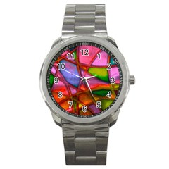 Imposant Abstract Red Sport Metal Watches