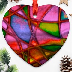 Imposant Abstract Red Heart Ornament (2 Sides)