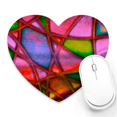 Imposant Abstract Red Heart Mousepads