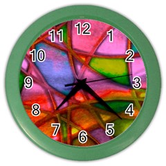 Imposant Abstract Red Color Wall Clocks