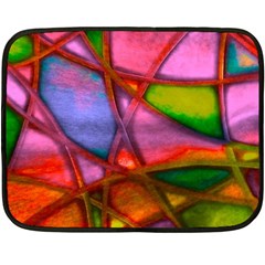 Imposant Abstract Red Double Sided Fleece Blanket (mini) 