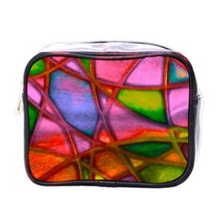 Imposant Abstract Red Mini Toiletries Bags