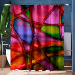 Imposant Abstract Red Shower Curtain 60  X 72  (medium) 