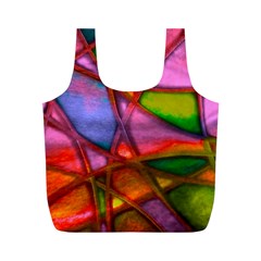 Imposant Abstract Red Full Print Recycle Bags (m) 