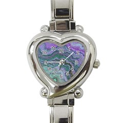 Keep Calm Teal Heart Italian Charm Watch