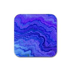 Keep Calm Blue Rubber Square Coaster (4 Pack)  by ImpressiveMoments