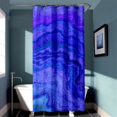 Keep Calm Blue Shower Curtain 36  X 72  (stall) 