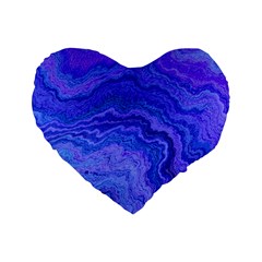 Keep Calm Blue Standard 16  Premium Flano Heart Shape Cushions by ImpressiveMoments