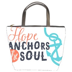 Hope Anchors The Soul Nautical Quote Bucket Bags by CraftyLittleNodes