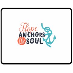 Hope Anchors The Soul Nautical Quote Fleece Blanket (medium) 