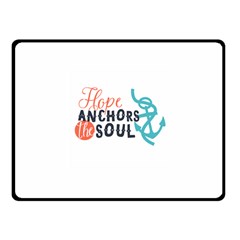 Hope Anchors The Soul Nautical Quote Fleece Blanket (small)