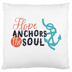 Hope Anchors The Soul Nautical Quote Large Cushion Cases (two Sides) 