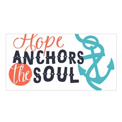 Hope Anchors The Soul Nautical Quote Satin Shawl