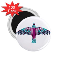 Stained Glass Bird Illustration  2 25  Magnets (100 Pack) 