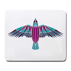 Stained Glass Bird Illustration  Large Mousepads