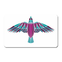 Stained Glass Bird Illustration  Magnet (rectangular)