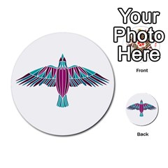 Stained Glass Bird Illustration  Multi-purpose Cards (round)  by carocollins