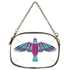 Stained Glass Bird Illustration  Chain Purses (one Side) 