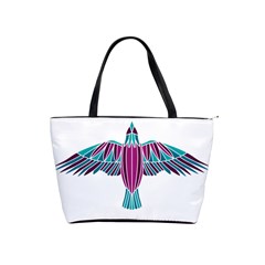 Stained Glass Bird Illustration  Shoulder Handbags