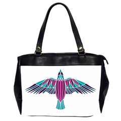 Stained Glass Bird Illustration  Office Handbags (2 Sides)  by carocollins