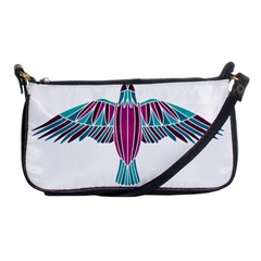 Stained Glass Bird Illustration  Shoulder Clutch Bags by carocollins