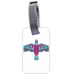 Stained Glass Bird Illustration  Luggage Tags (one Side) 