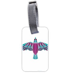 Stained Glass Bird Illustration  Luggage Tags (two Sides) by carocollins