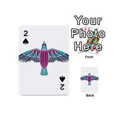 Stained Glass Bird Illustration  Playing Cards 54 (mini)  by carocollins